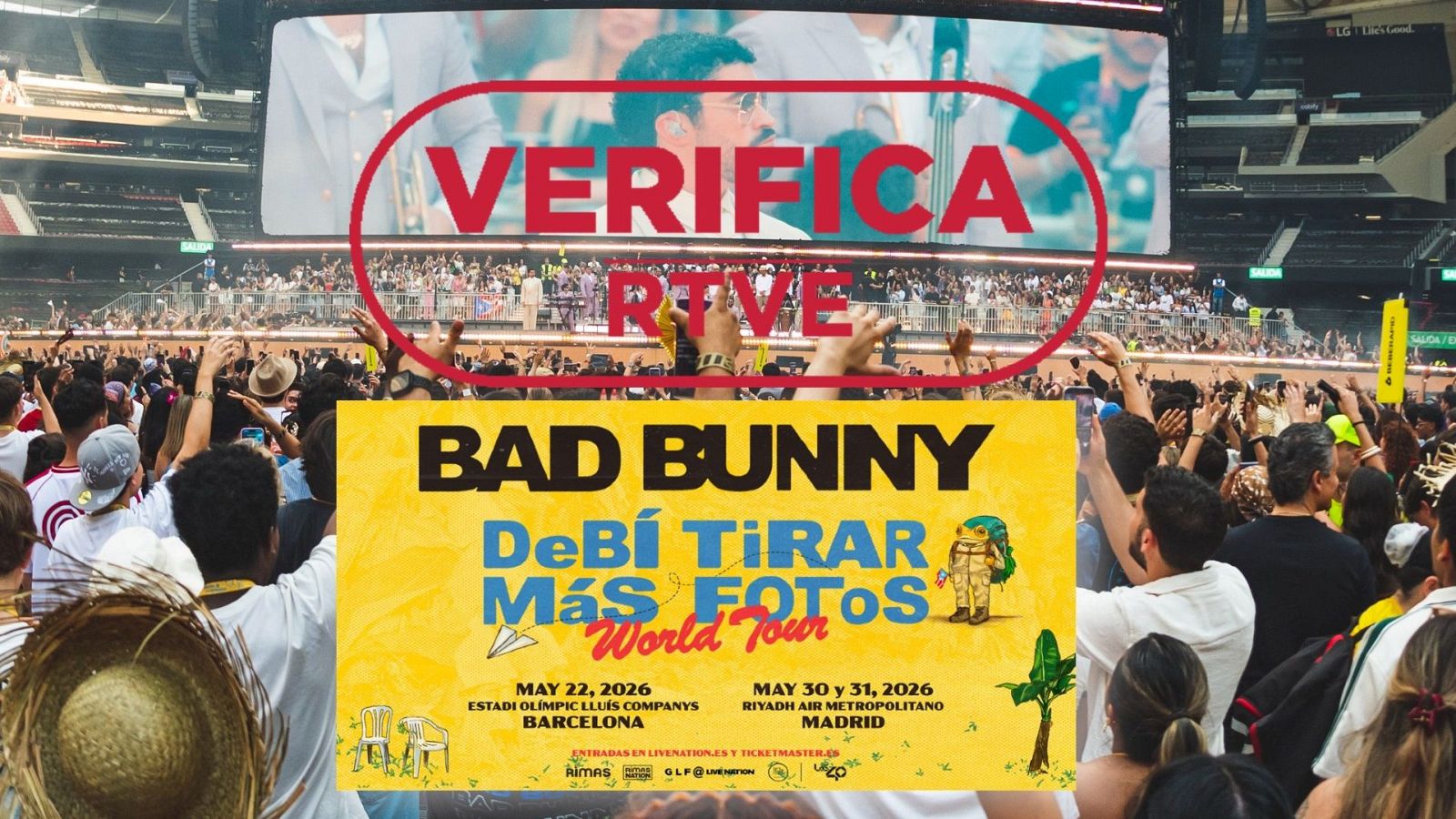 Concierto de Bad Bunny en el Estadio Metropolitano de Madrid