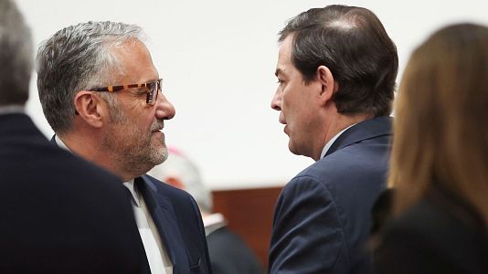 Los candidato del PP a la presidencia de Castilla y Le�n, Alfonso Fern�ndez Ma�ueco y Vox, Carlos Poll�n, respectivamente, han coincidido este jueves