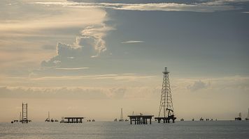 Plataformas petroleras en Cabimas (Venezuela).