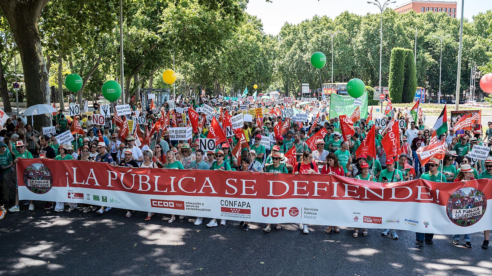 Protestas en Barcelona y Madrid por la educación pública | Ver