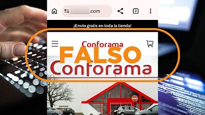 No es la p�gina web de Conforama, es un fraude para robar datos y dinero