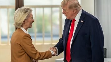 Ursula Von Der Leyen y Donald Trump
