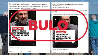 Santiago Abascal no ha dicho que los jubilados "no sirven para nada", es un bulo