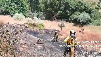 Encuentran a un hombre muerto en su finca de Granada durante la extinción del incendio forestal de Soportújar