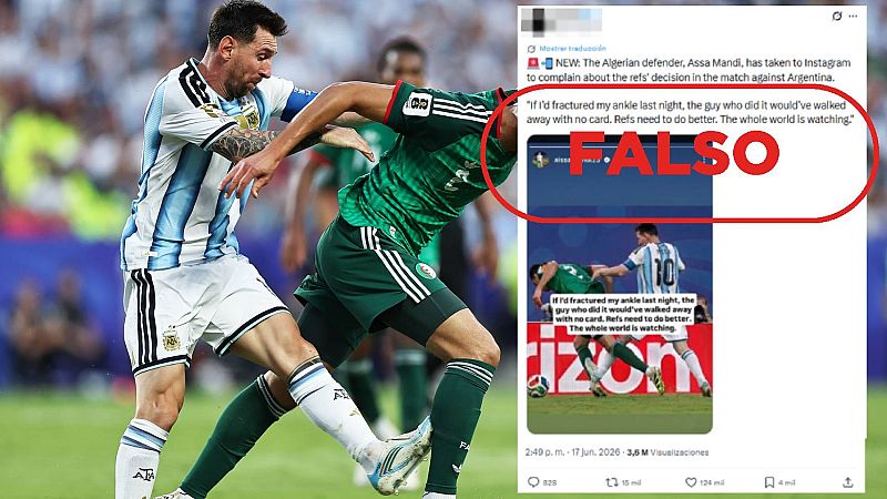 Mundial 2026: el argelino Aissa Mandi no se ha quejado en Instagram de que no expulsaran a Messi