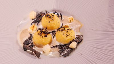 Receta de �oquis rellenos de queso con crema de setas de Camilla en MasterChef 14