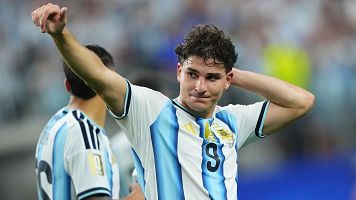 Juli�n �lvarez durante el Argentina - Austria del Mundial 2026