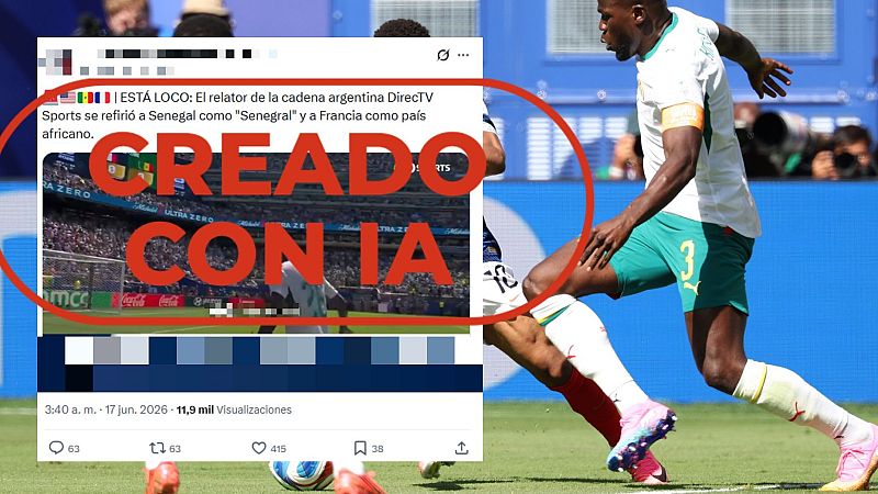 La falsa narración racista del Francia - Senegal: utilizan la IA para suplantar la voz de un locutor argentino