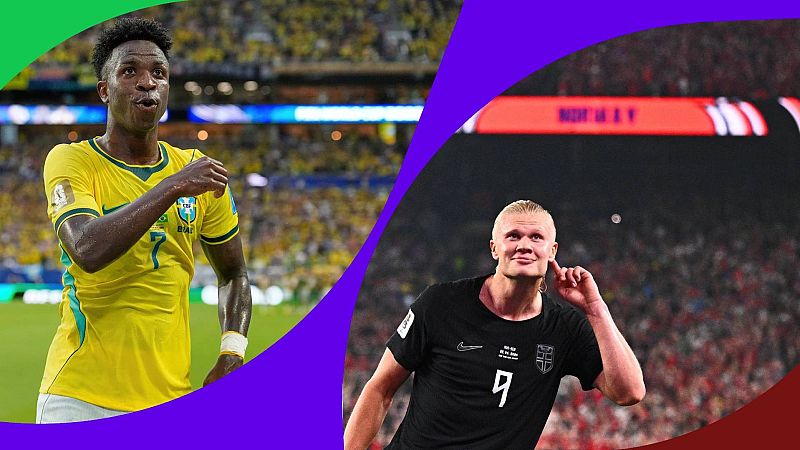 Vinicius y Haaland celebran goles en el Mundial 2026
