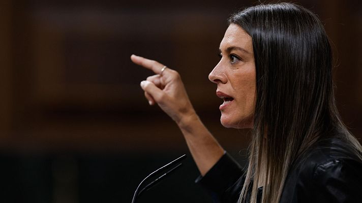 La portavoz de Junts en el Congreso, Miriam Nogueras, interviene durante una sesi�n plenaria en el Congreso de los Diputados,
