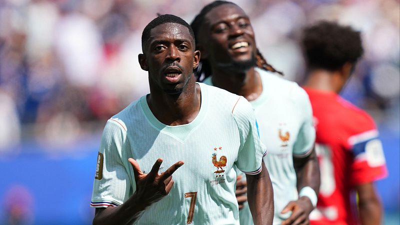 Dembélé confirma el liderato de Francia con un triplete ante los suplentes de Noruega