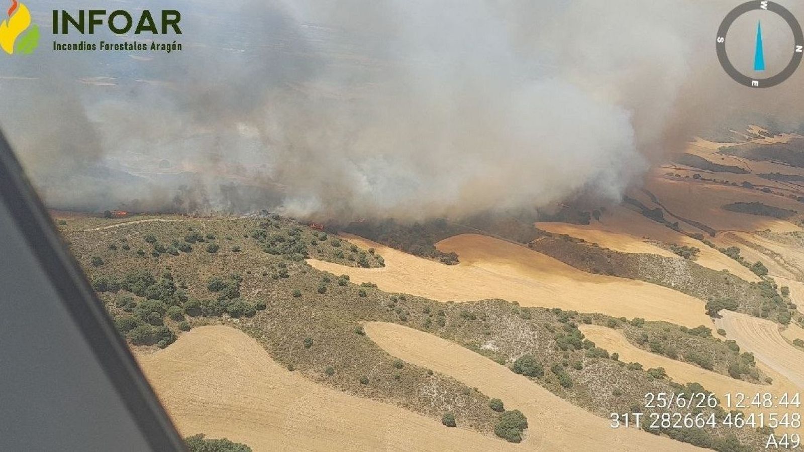 Incendio forestal en Tamarite, Huesca: desalojados tres pueblos - Telediario 2 | Ver