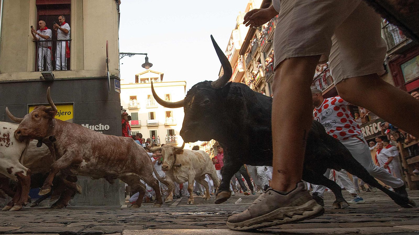 San Fermín 2026: Primer encierro | Vídeo a cámara lenta | Ver