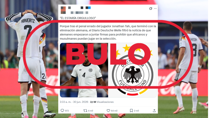 Deutsche Welle no ha informado de una recogida de firmas para excluir a jugadores de origen africano o musulmanes de la selección alemana
