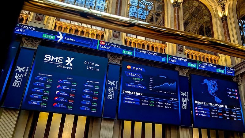 El Ibex corona la semana con el segundo r�cord consecutivo y cierra por encima de los 19.850 puntos