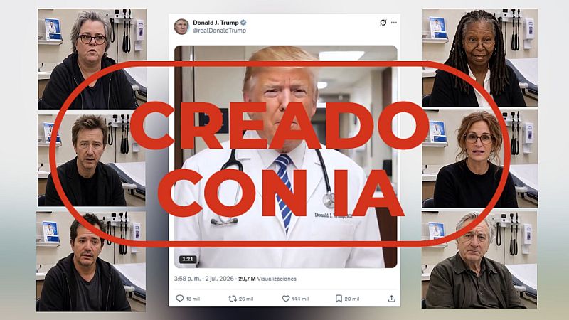 Un doctor Trump creado con IA 'cura el síndrome anti-Trump' a críticos con él como De Niro o Julia Roberts