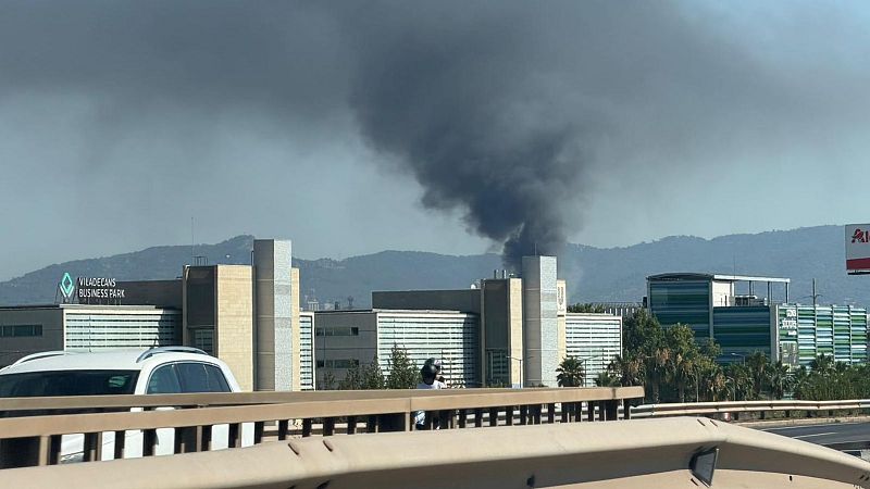 Incendi en una nau industrial de Sant Boi de Llobregat