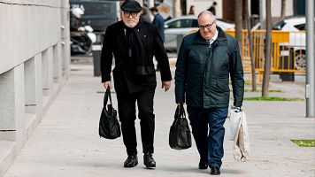El excomisario Jos� Manuel Villarejo y su abogado, a su llegada a la Audiencia Nacional