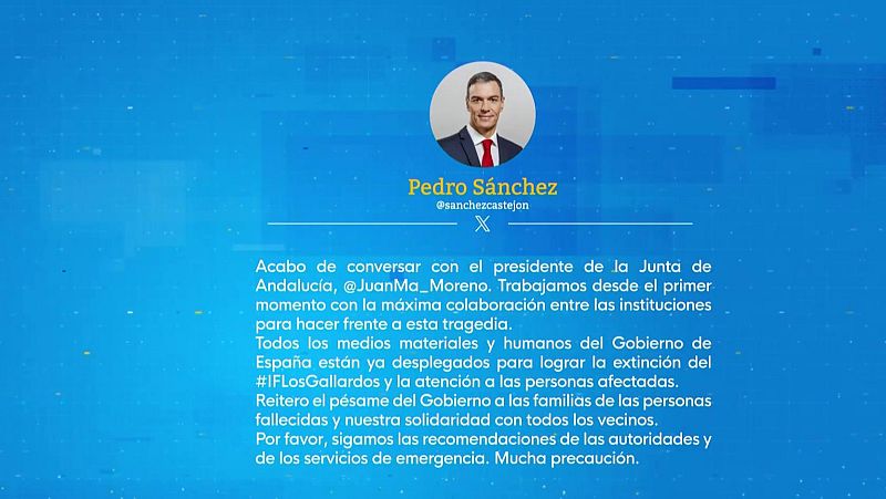 El Gobierno y la Junta de Andalucía trasladan su solidaridad por el incendio de Los Gallardos: "Se trabaja al unísono"