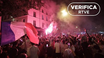 V�deos descontextualizados que se presentan como disturbios en Par�s tras la victoria de Francia ante Marruecos en el Mundial 2026