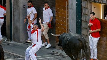 �ltimo encierro de los Sanfermines 2026, este martes en Pamplona