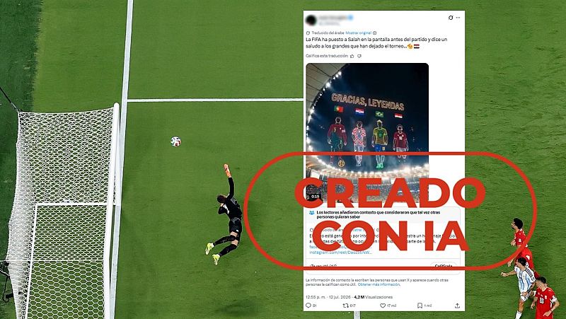 Mundial 2026: No es un homenaje con drones a las leyendas del fútbol que han dejado el torneo, es IA