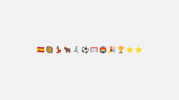 Espa�a y el Mundial con emojis