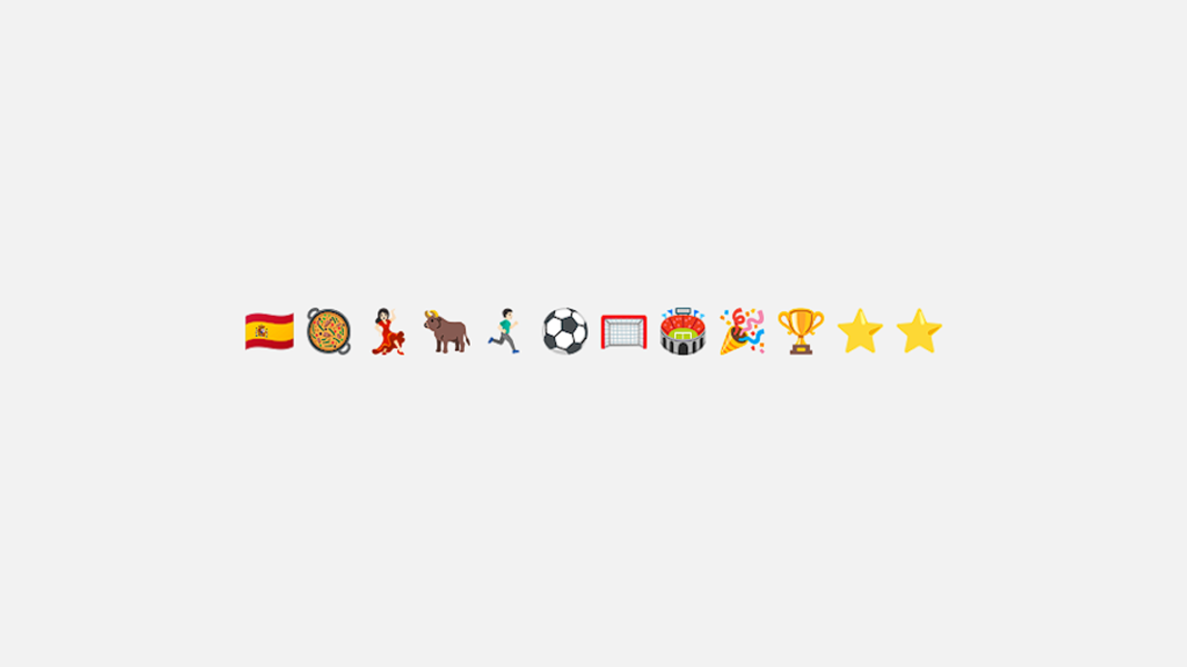 Espa�a y el Mundial con emojis