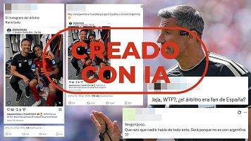 No es Lamine Yamal con el �rbitro de la final, es IA