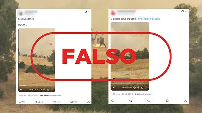 No es un grupo de personas intentando apagar un incendio en un campo en Espa�a, es Argelia