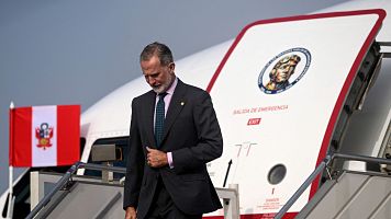 Felipe VI llega a Perú para asistir a la investidura presidencial de la derechista Keiko Fujimori