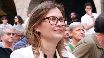 La consellera d'Acci� Exterior, Meritxell Serret, en un acte de campanya per les europees