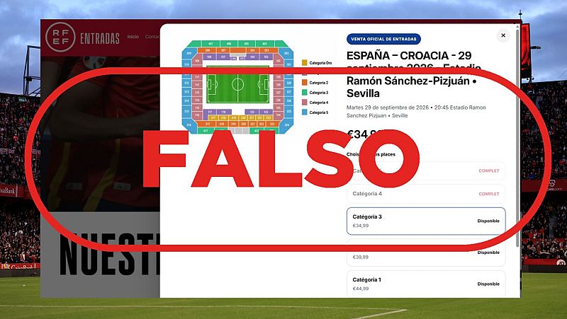 Cuidado: esta web que vende entradas para los partidos de la selecci�n espa�ola es falsa