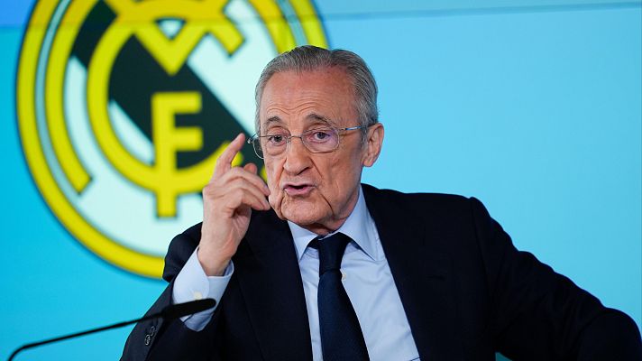 Florentino P�rez en una rueda de prensa