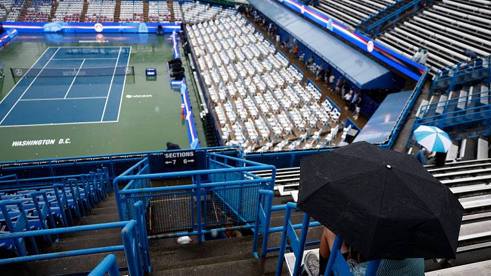 Las finales de WTA y ATP de Washington, incluida la de J�dar vs. Fritz, aplazadas al lunes por la lluvia