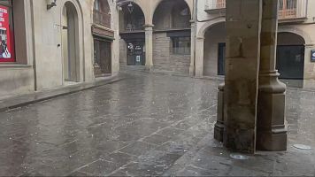 Les tempestes d'aquest dilluns deixen pedres de 5 cent�metres al Solson�s, amb alguns danys en vinyes