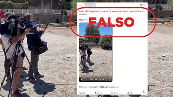 No es RTVE grabando "posados" de menores migrantes en Ceuta
