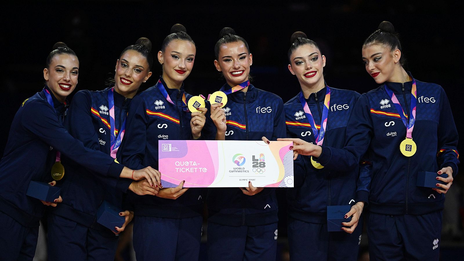 España, oro mundial en Frankfurt y plaza olímpica asegurada - Gimnasia rítmica | Ver