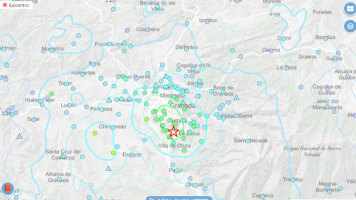 Granada vuelve a temblar esta madrugada con una veintena de seísmos, la mitad de ellos sentidos por la población