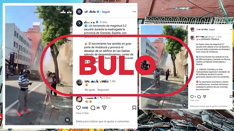 No es el terremoto de Granada, es un vídeo de Taiwán en 2024 que es objeto recurrente de bulos