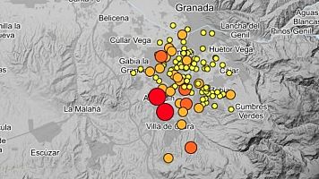 Cinco nuevos terremotos sacuden Granada este viernes, dos de ellos sentidos por la población