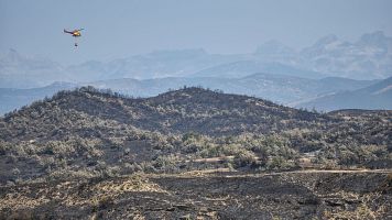 Manifestación en Jaca contra la gestión del Gobierno de Aragón del incendio de Las Peñas de Riglos