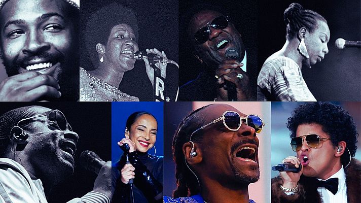 Marvin Gaye, Aretha Franklin, Al Green, Nina Simone, Stevie Wonder, Sade, Snoop Dogg y Bruno Mars.