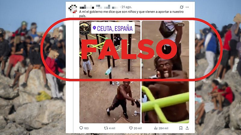 No son migrantes en Ceuta, es el vídeo de un creador de contenido deportivo en París