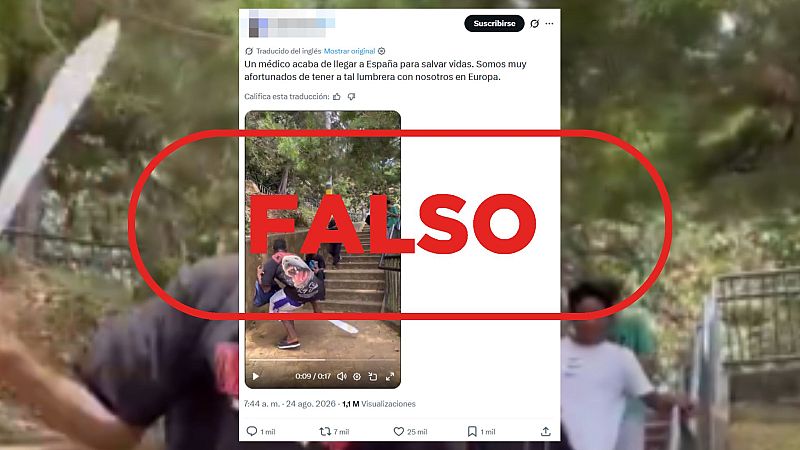 No son imágenes de un joven migrante con un machete en España, es Colombia