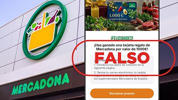 No es una "tarjeta regalo de Mercadona de 1000 euros", es un fraude