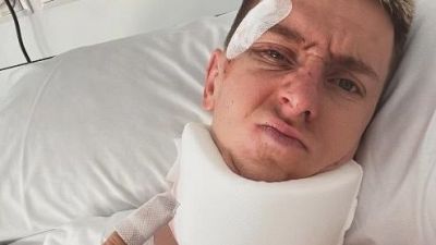 Tadej Pogacar, en el hospital tras su ca�da en la Vuelta