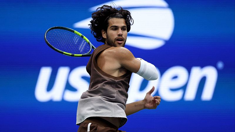 Carlos Alcaraz, en su primer partido del US Open 2026