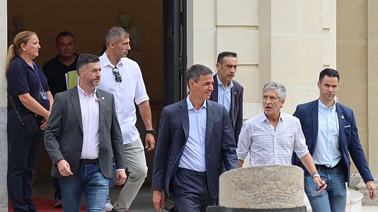 Imagen de la visita del presidente del Gobierno, Pedro S�nchez, y el ministro del Interior, Fernando Grande-Marlaska, a Ceuta el pasado 31 de julio.