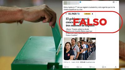 'El Pa�s' no ha publicado que el Gobierno prev� conceder el voto a tres millones de filipinos: es una suplantaci�n